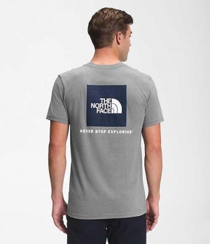 Camiseta The North Face Box NSE Hombre Gris | 9401253-IZ