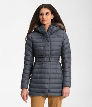 Parka The North Face Transverse Belted Mujer Gris | 4928506-IW